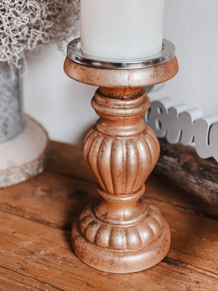 Kerzenhalter Kupfer - DekoEule- Onlineshop für Landhausdeko, Deko Landhausstil, Farmhausdeko, Landhausstil Deko