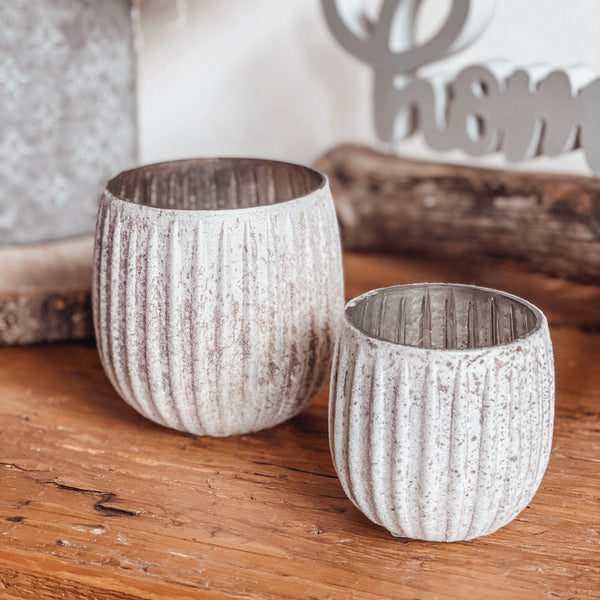 Windlicht schimmernd - DekoEule- Onlineshop für Landhausdeko, Deko Landhausstil, Farmhausdeko, Landhausstil Deko