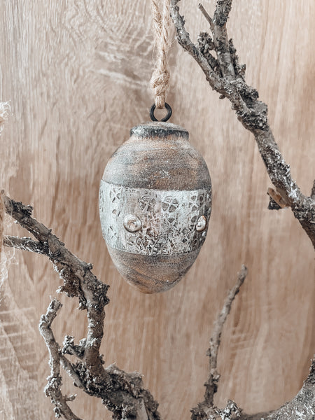 Holzanhänger Ei - DekoEule- Onlineshop für Landhausdeko, Deko Landhausstil, Farmhausdeko, Landhausstil Deko
