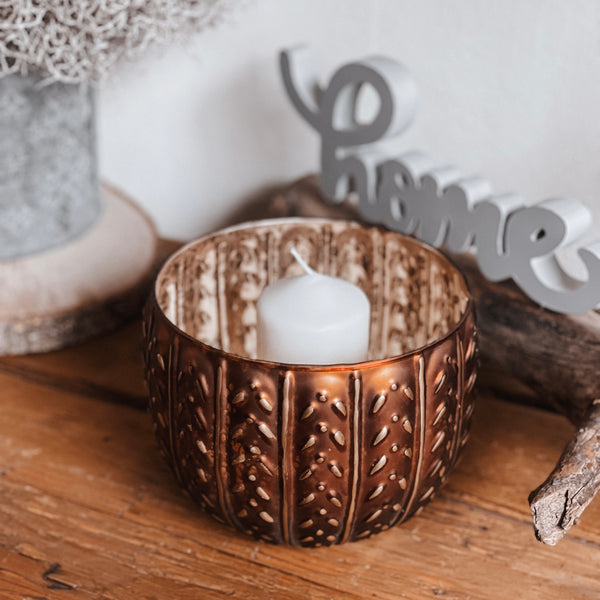 Windlicht braun - DekoEule- Onlineshop für Landhausdeko, Deko Landhausstil, Farmhausdeko, Landhausstil Deko