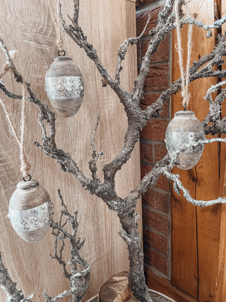 Holzanhänger Ei - DekoEule- Onlineshop für Landhausdeko, Deko Landhausstil, Farmhausdeko, Landhausstil Deko