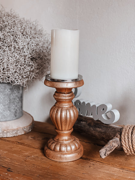 Kerzenhalter Kupfer - DekoEule- Onlineshop für Landhausdeko, Deko Landhausstil, Farmhausdeko, Landhausstil Deko