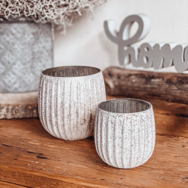 Windlicht schimmernd - DekoEule- Onlineshop für Landhausdeko, Deko Landhausstil, Farmhausdeko, Landhausstil Deko