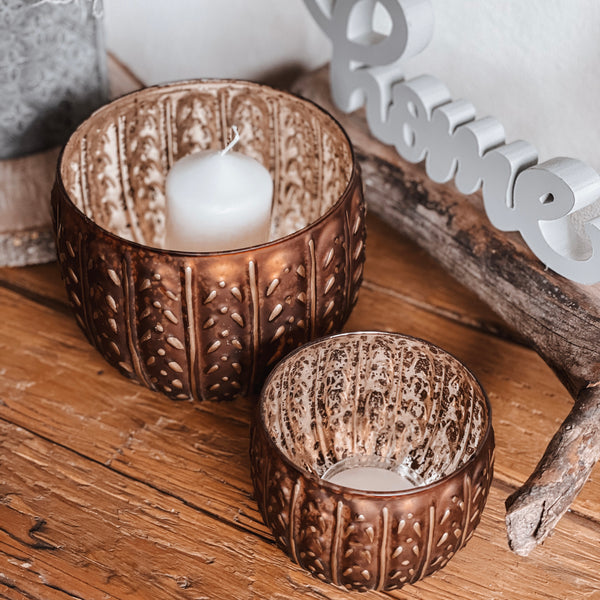 Windlicht braun - DekoEule- Onlineshop für Landhausdeko, Deko Landhausstil, Farmhausdeko, Landhausstil Deko