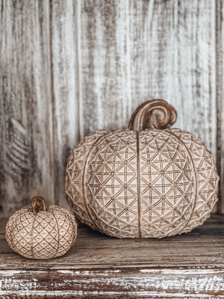 Kürbis Antique Latte Gold - DekoEule- Onlineshop für Landhausdeko, Deko Landhausstil, Farmhausdeko, Landhausstil Deko