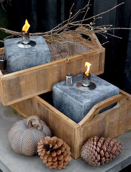 Öllampe in Zement - DekoEule- Onlineshop für Landhausdeko, Deko Landhausstil, Farmhausdeko, Landhausstil Deko