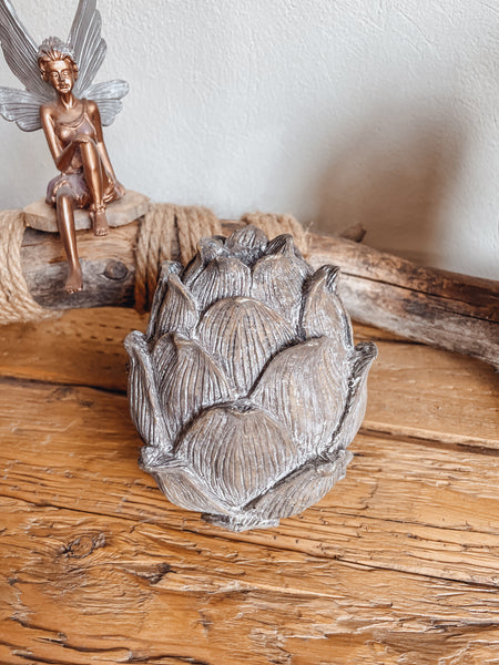 Kerzenhalter Artischocke Natur - DekoEule- Onlineshop für Landhausdeko, Deko Landhausstil, Farmhausdeko, Landhausstil Deko