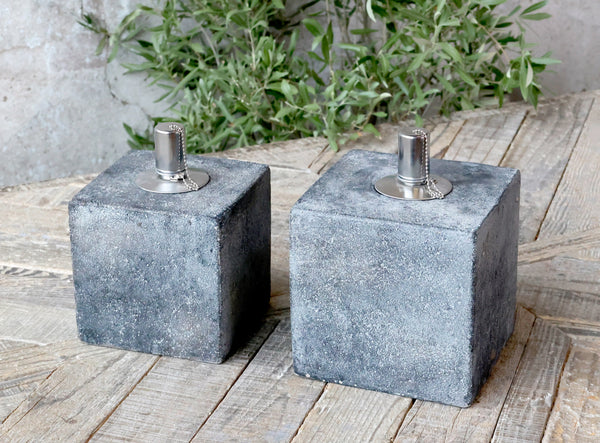 Öllampe in Zement - DekoEule- Onlineshop für Landhausdeko, Deko Landhausstil, Farmhausdeko, Landhausstil Deko