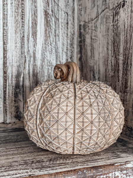 Kürbis Antique Latte Gold - DekoEule- Onlineshop für Landhausdeko, Deko Landhausstil, Farmhausdeko, Landhausstil Deko