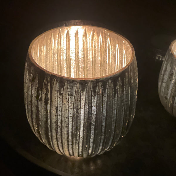 Windlicht schimmernd - DekoEule- Onlineshop für Landhausdeko, Deko Landhausstil, Farmhausdeko, Landhausstil Deko