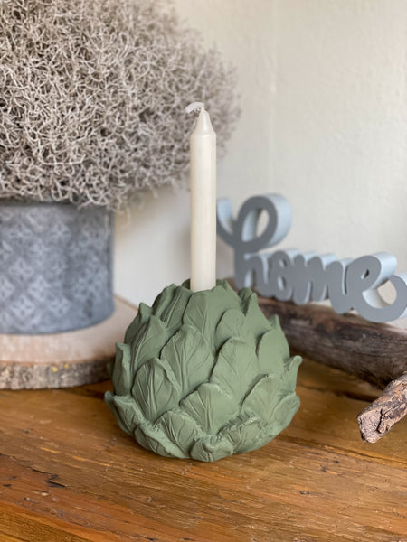 Kerzenhalter Artischocke - DekoEule- Onlineshop für Landhausdeko, Deko Landhausstil, Farmhausdeko, Landhausstil Deko