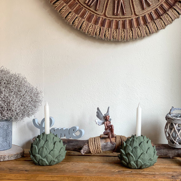 Kerzenhalter Artischocke - DekoEule- Onlineshop für Landhausdeko, Deko Landhausstil, Farmhausdeko, Landhausstil Deko