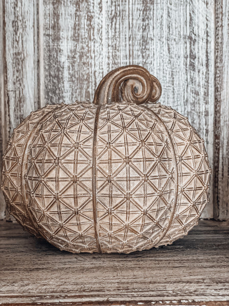 Kürbis Antique Latte Gold - DekoEule- Onlineshop für Landhausdeko, Deko Landhausstil, Farmhausdeko, Landhausstil Deko