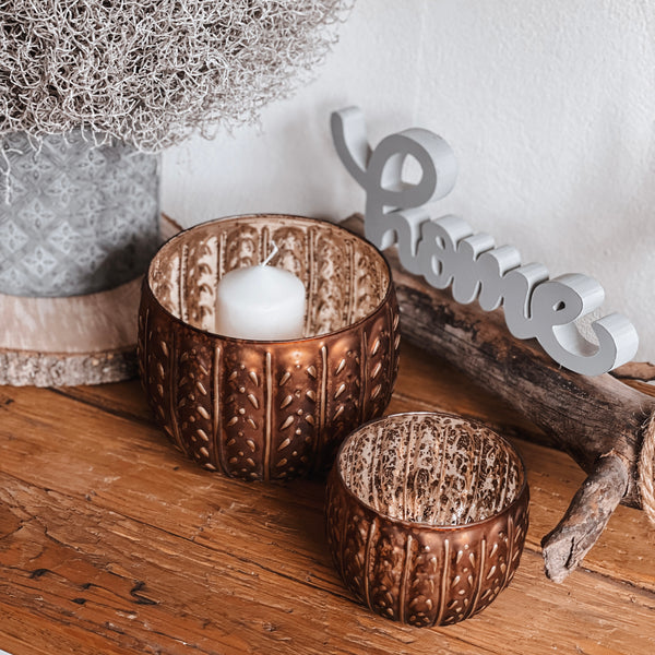 Windlicht braun - DekoEule- Onlineshop für Landhausdeko, Deko Landhausstil, Farmhausdeko, Landhausstil Deko