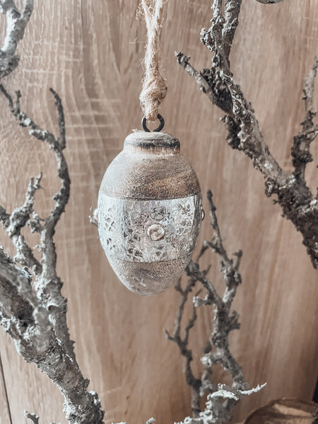 Holzanhänger Ei - DekoEule- Onlineshop für Landhausdeko, Deko Landhausstil, Farmhausdeko, Landhausstil Deko
