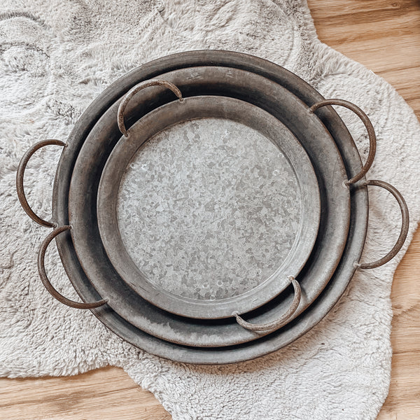 Zinkteller, Zinktablett - DekoEule- Onlineshop für Landhausdeko, Deko Landhausstil, Farmhausdeko, Landhausstil Deko