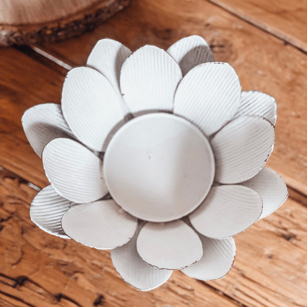 Kerzenhalter Lotusblüte - DekoEule- Onlineshop für Landhausdeko, Deko Landhausstil, Farmhausdeko, Landhausstil Deko