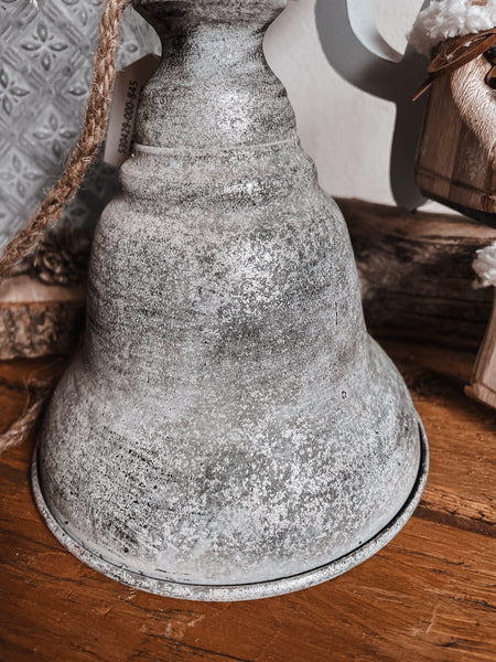 Glocke Silbergrau - DekoEule- Onlineshop für Landhausdeko, Deko Landhausstil, Farmhausdeko, Landhausstil Deko