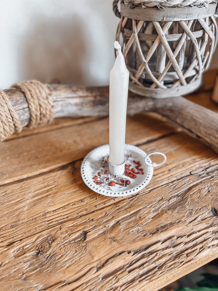 Kammerleuchter shabby chic - DekoEule- Onlineshop für Landhausdeko, Deko Landhausstil, Farmhausdeko, Landhausstil Deko