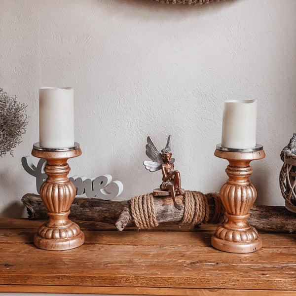 Kerzenhalter Kupfer - DekoEule- Onlineshop für Landhausdeko, Deko Landhausstil, Farmhausdeko, Landhausstil Deko