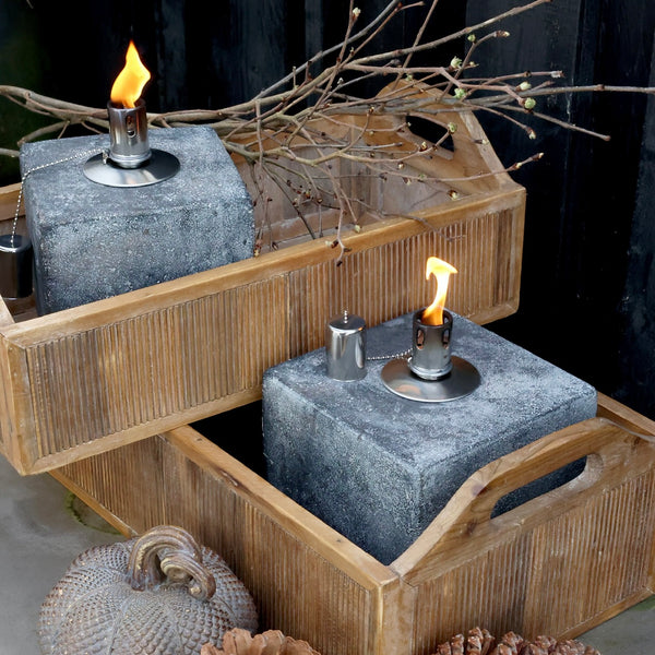 Öllampe in Zement - DekoEule- Onlineshop für Landhausdeko, Deko Landhausstil, Farmhausdeko, Landhausstil Deko