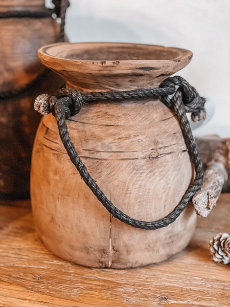 Holzvasen Antik - DekoEule- Onlineshop für Landhausdeko, Deko Landhausstil, Farmhausdeko, Landhausstil Deko
