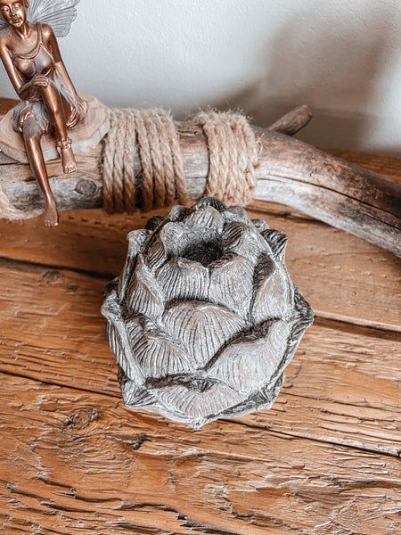 Kerzenhalter Artischocke Natur - DekoEule- Onlineshop für Landhausdeko, Deko Landhausstil, Farmhausdeko, Landhausstil Deko