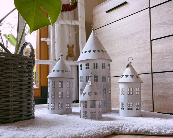 Laterne Vogelhaus - DekoEule- Onlineshop für Landhausdeko, Deko Landhausstil, Farmhausdeko, Landhausstil Deko