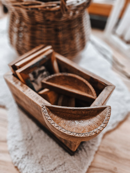 Holzschale - DekoEule- Onlineshop für Landhausdeko, Deko Landhausstil, Farmhausdeko, Landhausstil Deko