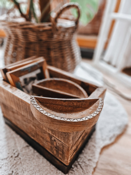 Holzschale - DekoEule- Onlineshop für Landhausdeko, Deko Landhausstil, Farmhausdeko, Landhausstil Deko