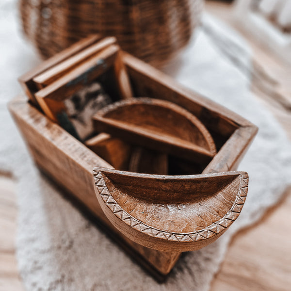 Holzschale - DekoEule- Onlineshop für Landhausdeko, Deko Landhausstil, Farmhausdeko, Landhausstil Deko