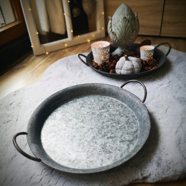 Zinkteller, Zinktablett - DekoEule- Onlineshop für Landhausdeko, Deko Landhausstil, Farmhausdeko, Landhausstil Deko