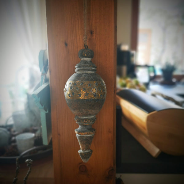 Anhänger Kugelzapfen Holz - DekoEule- Onlineshop für Landhausdeko, Deko Landhausstil, Farmhausdeko, Landhausstil Deko