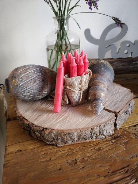 Baumkerze rot - DekoEule- Onlineshop für Landhausdeko, Deko Landhausstil, Farmhausdeko, Landhausstil Deko