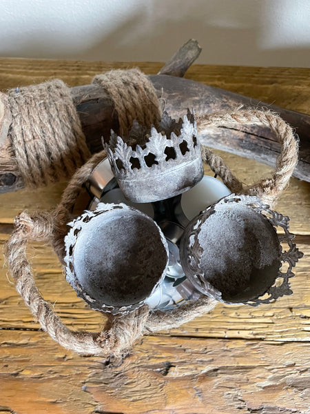 Teelichthalter zum stecken - DekoEule- Onlineshop für Landhausdeko, Deko Landhausstil, Farmhausdeko, Landhausstil Deko