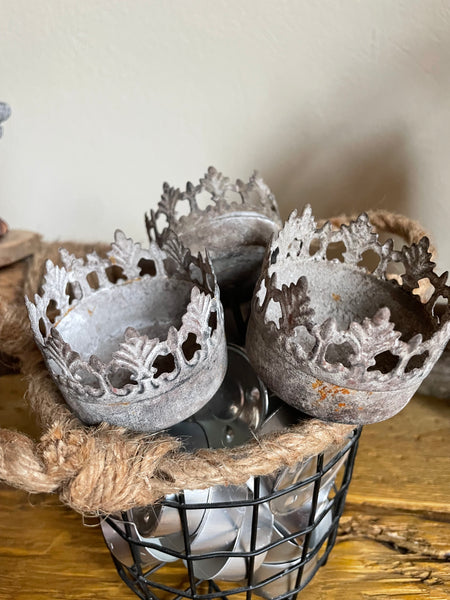 Teelichthalter zum stecken - DekoEule- Onlineshop für Landhausdeko, Deko Landhausstil, Farmhausdeko, Landhausstil Deko