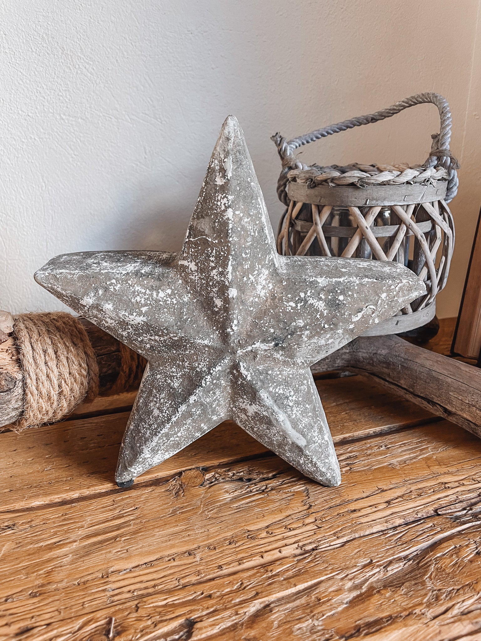 Stern Betonoptik - DekoEule- Onlineshop für Landhausdeko, Deko Landhausstil, Farmhausdeko, Landhausstil Deko