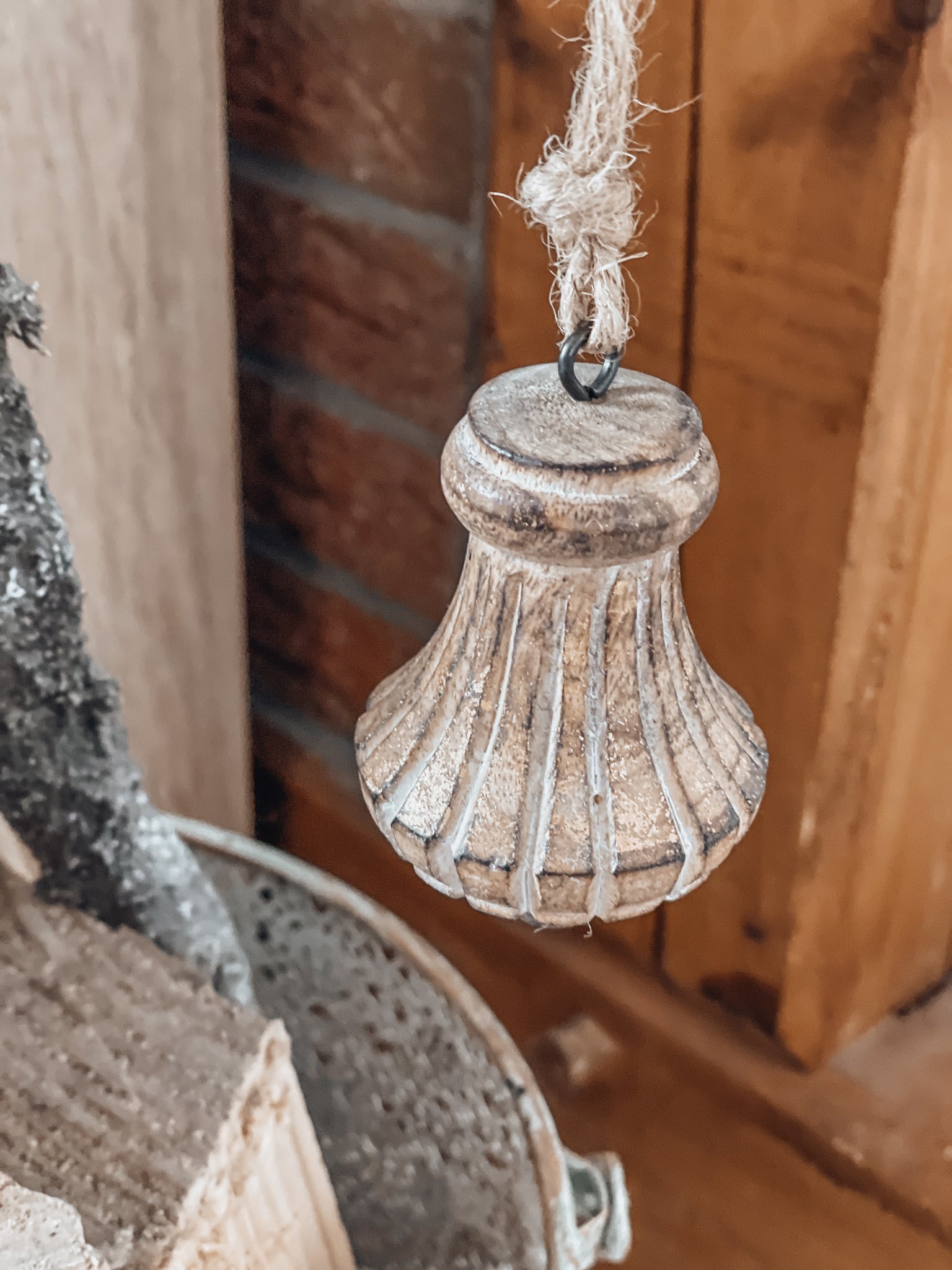 Holzanhänger Spindel - DekoEule- Onlineshop für Landhausdeko, Deko Landhausstil, Farmhausdeko, Landhausstil Deko