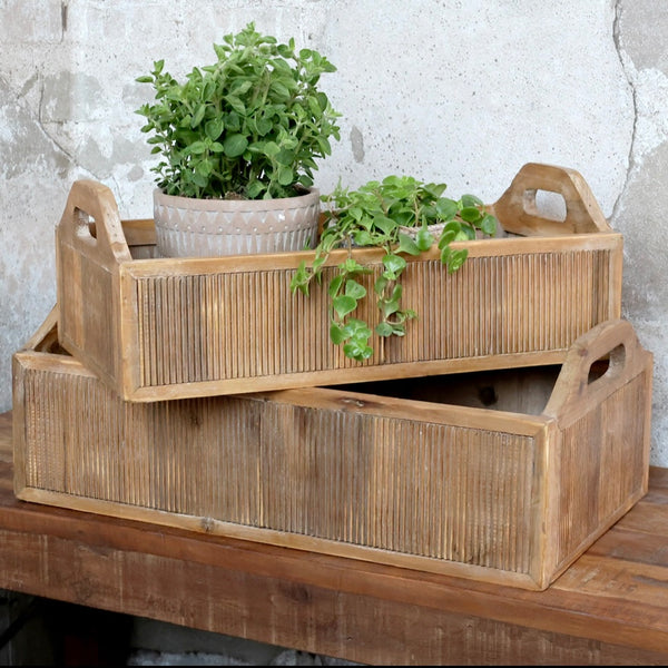 Holzkiste mit Henkel - DekoEule- Onlineshop für Landhausdeko, Deko Landhausstil, Farmhausdeko, Landhausstil Deko