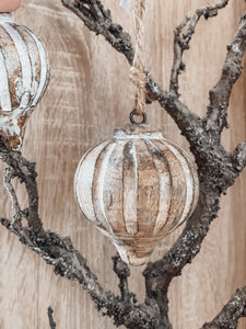Holzkugel Tropfen groß - DekoEule- Onlineshop für Landhausdeko, Deko Landhausstil, Farmhausdeko, Landhausstil Deko