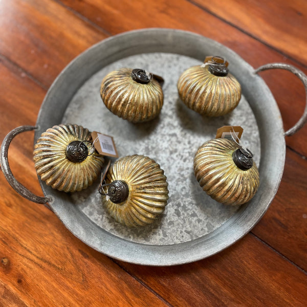 Weihnachtsbaumkugel Antikgold Klein - DekoEule- Onlineshop für Landhausdeko, Deko Landhausstil, Farmhausdeko, Landhausstil Deko