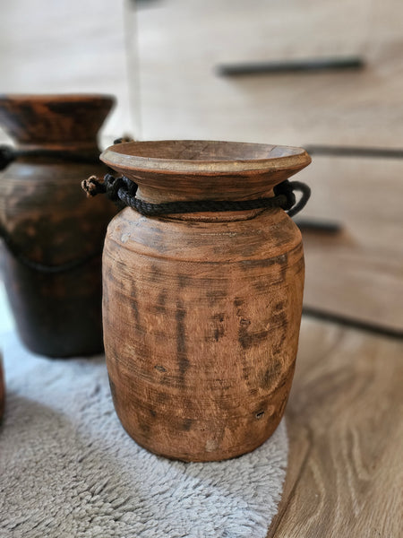 Holzvasen Antik - DekoEule- Onlineshop für Landhausdeko, Deko Landhausstil, Farmhausdeko, Landhausstil Deko