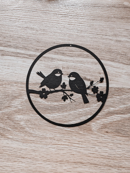 Papierschnitt Vögel auf Ast schwarz - DekoEule- Onlineshop für Landhausdeko, Deko Landhausstil, Farmhausdeko, Landhausstil Deko