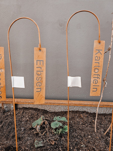 Gemüsestecker Rost - DekoEule- Onlineshop für Landhausdeko, Deko Landhausstil, Farmhausdeko, Landhausstil Deko