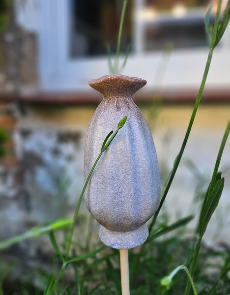 Mohnkapsel Steingut - DekoEule- Onlineshop für Landhausdeko, Deko Landhausstil, Farmhausdeko, Landhausstil Deko