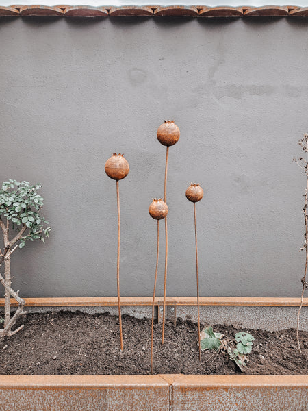 Gartenstecker Mohn - DekoEule- Onlineshop für Landhausdeko, Deko Landhausstil, Farmhausdeko, Landhausstil Deko
