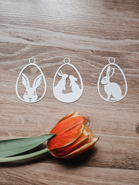 Papierschnitt Ostern weiß - DekoEule- Onlineshop für Landhausdeko, Deko Landhausstil, Farmhausdeko, Landhausstil Deko