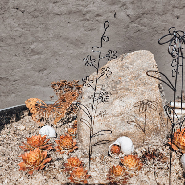 Blumenstecker schwarz - DekoEule- Onlineshop für Landhausdeko, Deko Landhausstil, Farmhausdeko, Landhausstil Deko