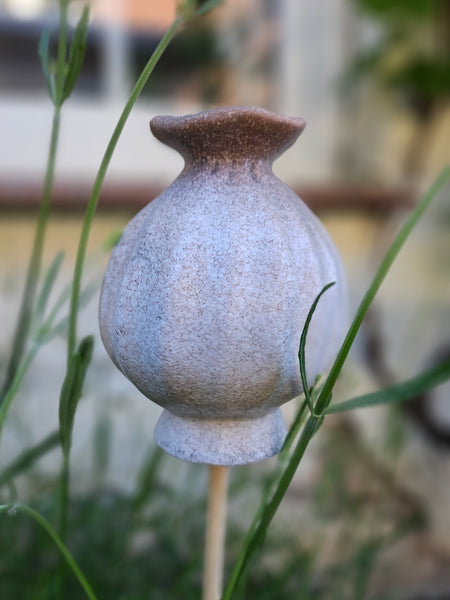 Mohnkapsel Steingut - DekoEule- Onlineshop für Landhausdeko, Deko Landhausstil, Farmhausdeko, Landhausstil Deko