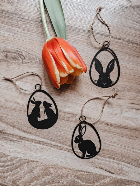 Papierschnitt Ostern schwarz - DekoEule- Onlineshop für Landhausdeko, Deko Landhausstil, Farmhausdeko, Landhausstil Deko